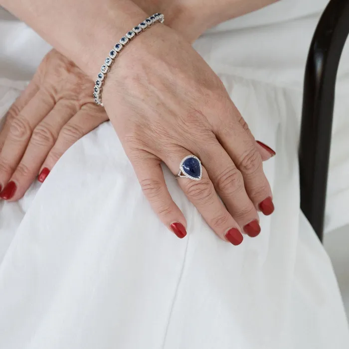 Asba Rings Tanzanite Diamond Halo Ring Asba Rings Tanzanite Diamond Halo Ring