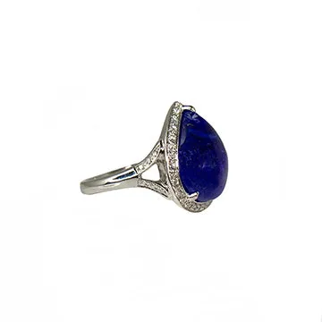 Asba Rings Tanzanite Diamond Halo Ring Asba Rings Tanzanite Diamond Halo Ring