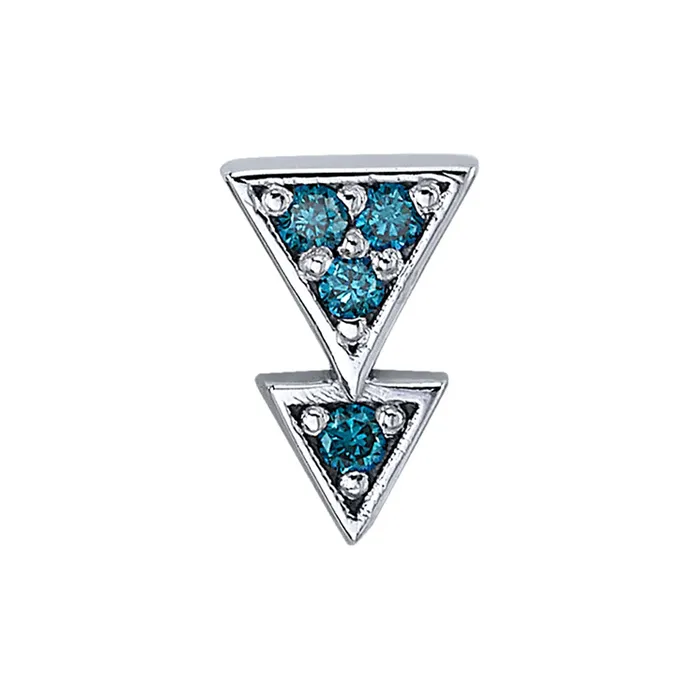 Fate Threaded End in Gold with Ocean Blue Diamonds Body Vision BVLA Necklaces