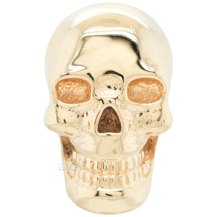 Skull Threaded End in Gold Body Vision BVLA Earrings