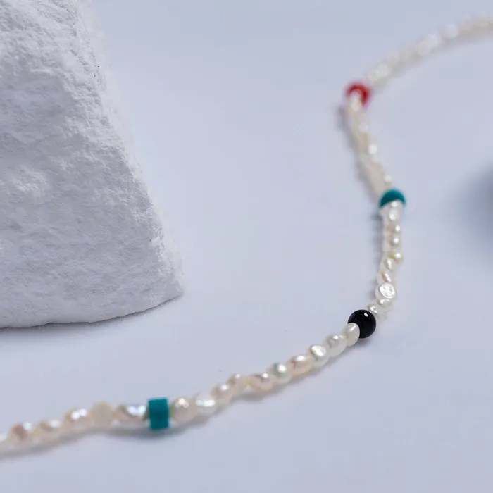 Keshi Freshwater Pearl Necklace WN00535 Happy Summer Pearly Lustre Necklaces