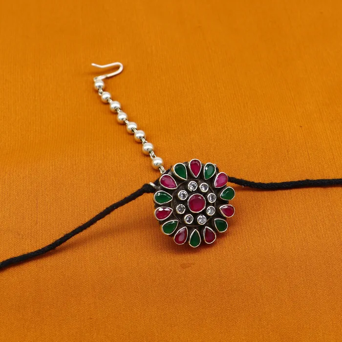 Necklaces TRIBAL ORNAMENTS 925 sterling silver handmade traditional design Mangtika mangtika is a stunning and elegant piece of hair head jewelry brides gift MT29