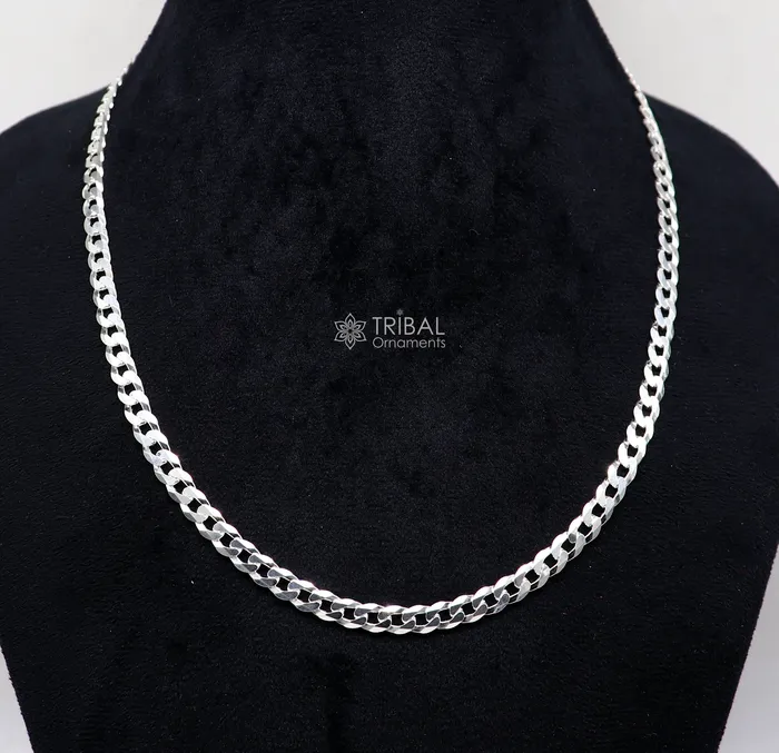 TRIBAL ORNAMENTS 20 5MM 925 sterling silver handmade solid fancy stylish silver chain necklace Nawabi chain best gifting jewelry from India ch247 Necklaces TRIBAL ORNAMENTS 20 5MM 925 sterling silver handmade solid fancy stylish silver chain necklace Nawabi chain best gifting jewelry from India ch247 Necklaces