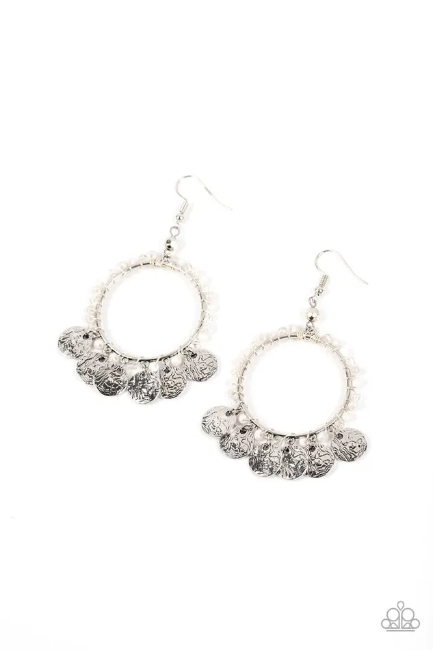 Earrings Paparazzi Jewelry Paparazzi Earring Bohemian Beach Blast White