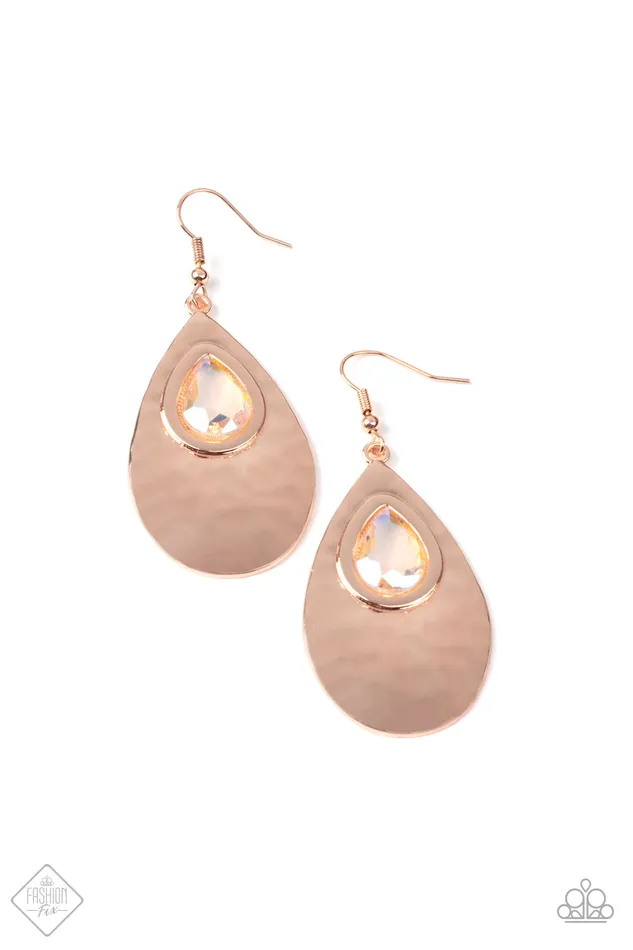 Earrings Paparazzi Jewelry Paparazzi Earrings Tranquil Trove Rose Gold