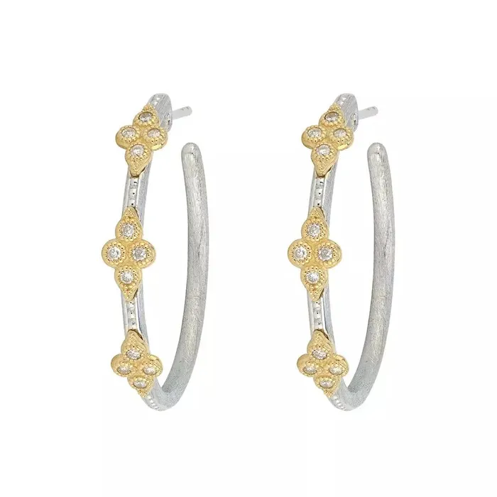 Jude Frances Mixed Metal Medium Moroccan Quad Hoop Earrings Jude Frances Earrings
