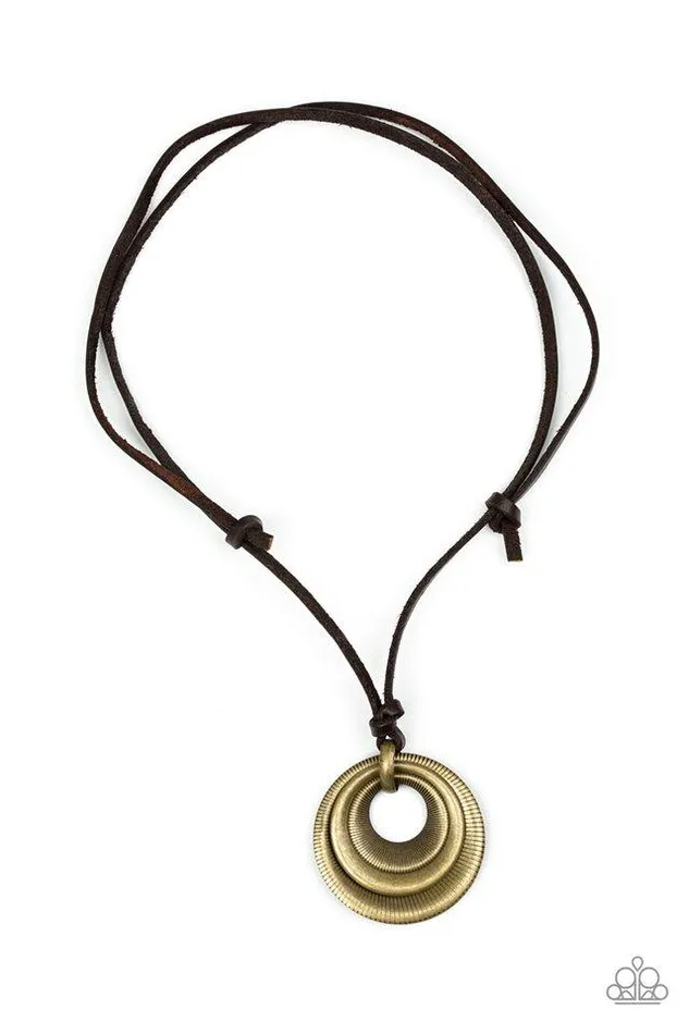 Necklaces Paparazzi Necklace Desert Spiral Brass Paparazzi Jewelry
