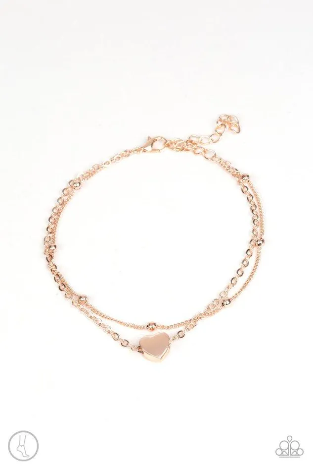 Paparazzi Bracelet Ocean Heart Rose Gold Paparazzi Jewelry Bracelets