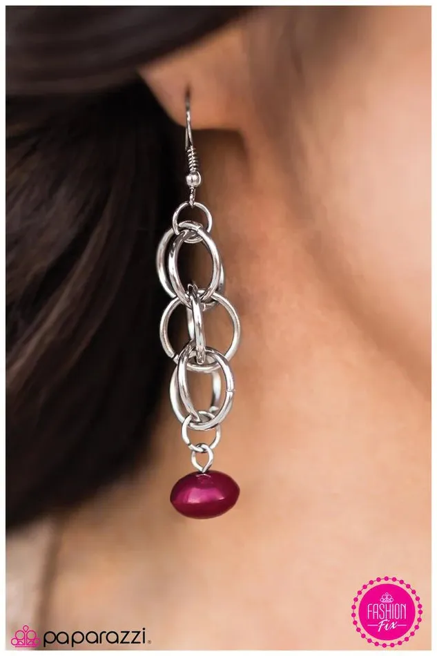 Paparazzi Earring Marvelously Marvelous Pink Paparazzi Jewelry Earrings