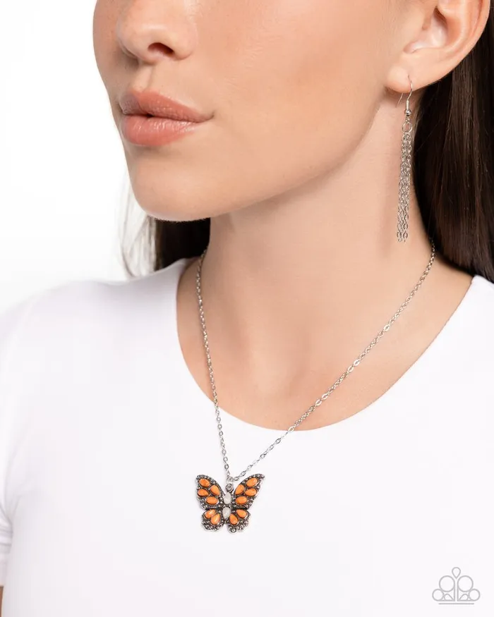 Paparazzi Jewelry Necklaces Paparazzi Necklace Santa Fe Satisfaction Orange