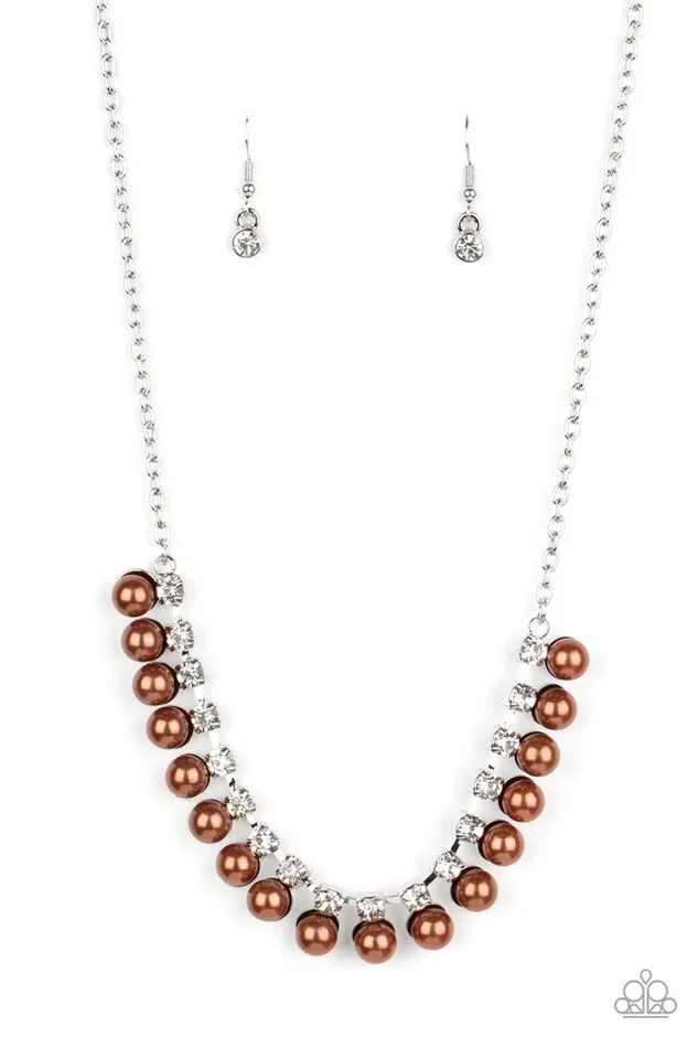 Paparazzi Necklace Frozen in TIMELESS Brown Paparazzi Jewelry Necklaces