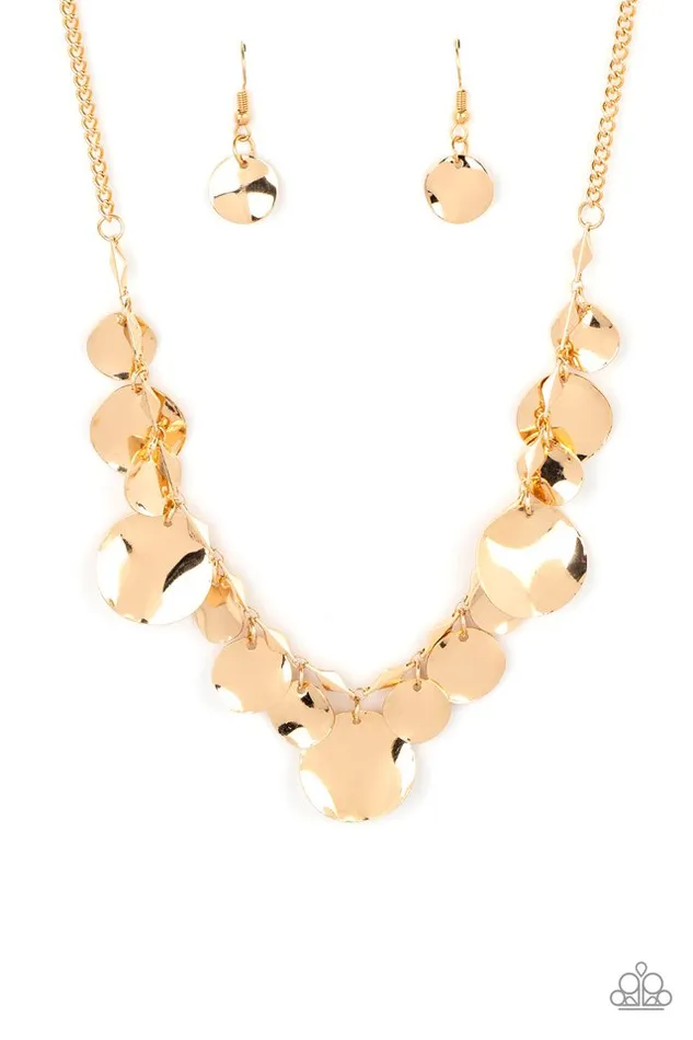 Paparazzi Necklace GLISTEN Closely Gold Paparazzi Jewelry Necklaces