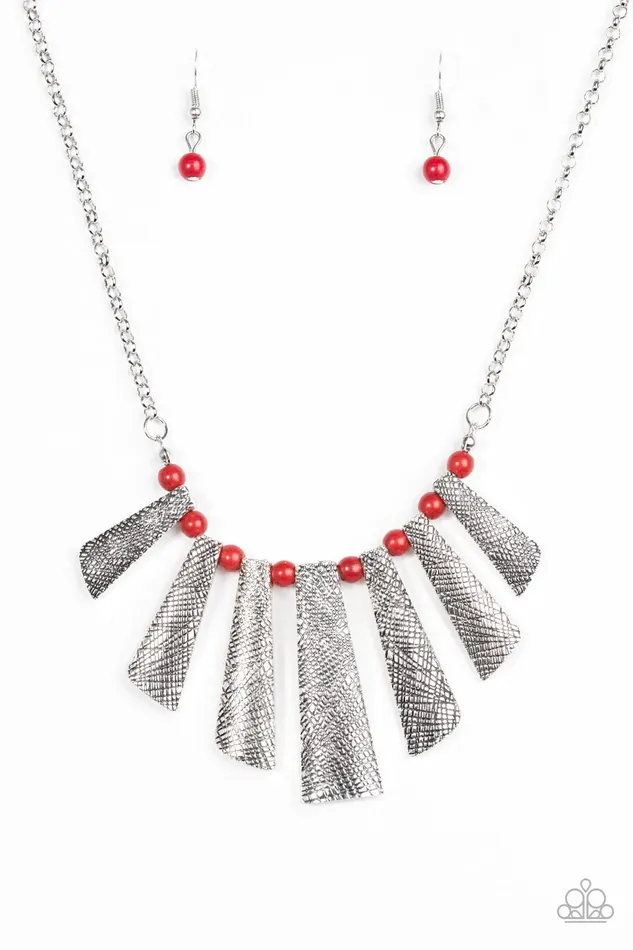 Paparazzi Necklace Sassy Stonehenge Red Paparazzi Jewelry Necklaces