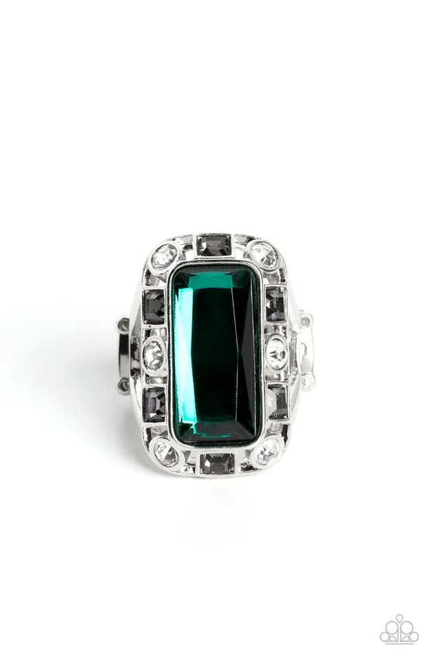 Rings Paparazzi Jewelry Paparazzi Ring Radiant Rhinestones Green
