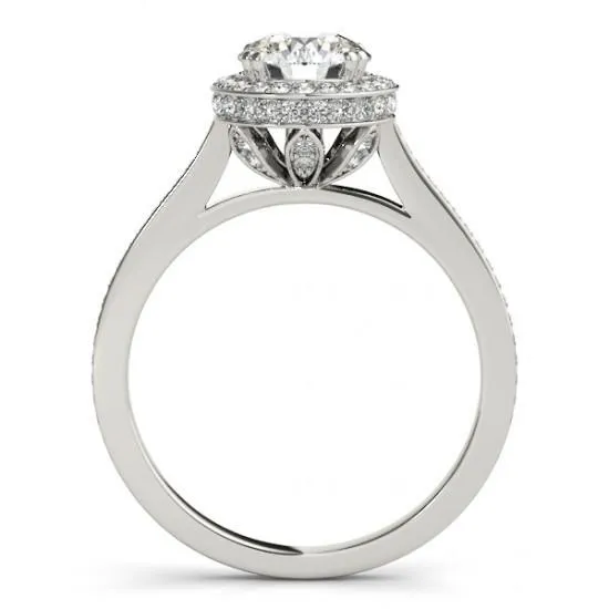 GB Rings 225 Carats Halo Round Natural Earth Mined Diamonds Solid White Gold 14K Engagement Ring GB Rings 225 Carats Halo Round Natural Earth Mined Diamonds Solid White Gold 14K Engagement Ring