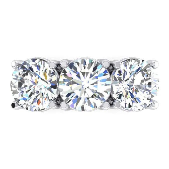 HarryChadEntcom Rings Earth Mined Diamond Band 3 Stone Gold White