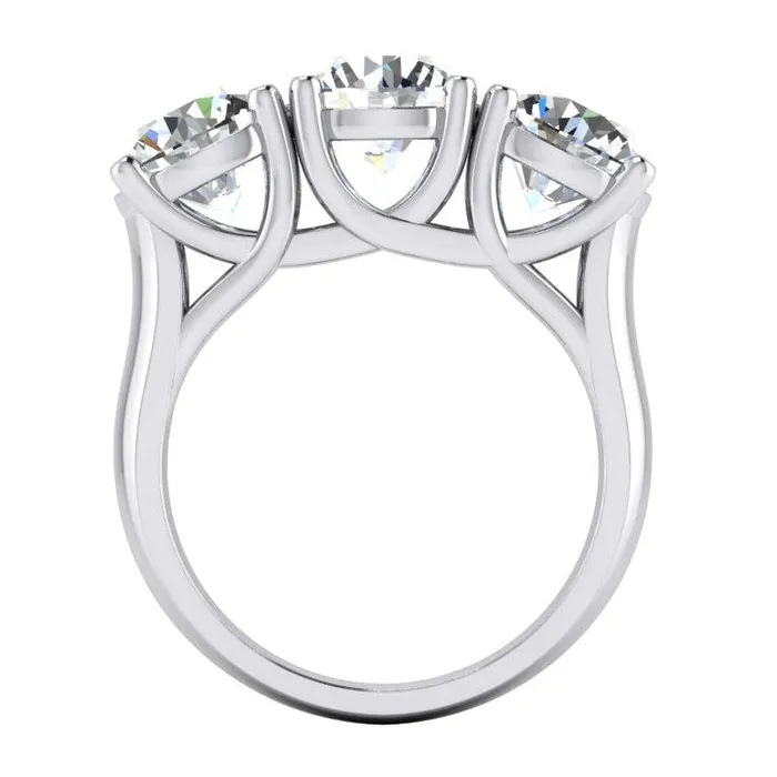 HarryChadEntcom Rings Earth Mined Diamond Band 3 Stone Gold White
