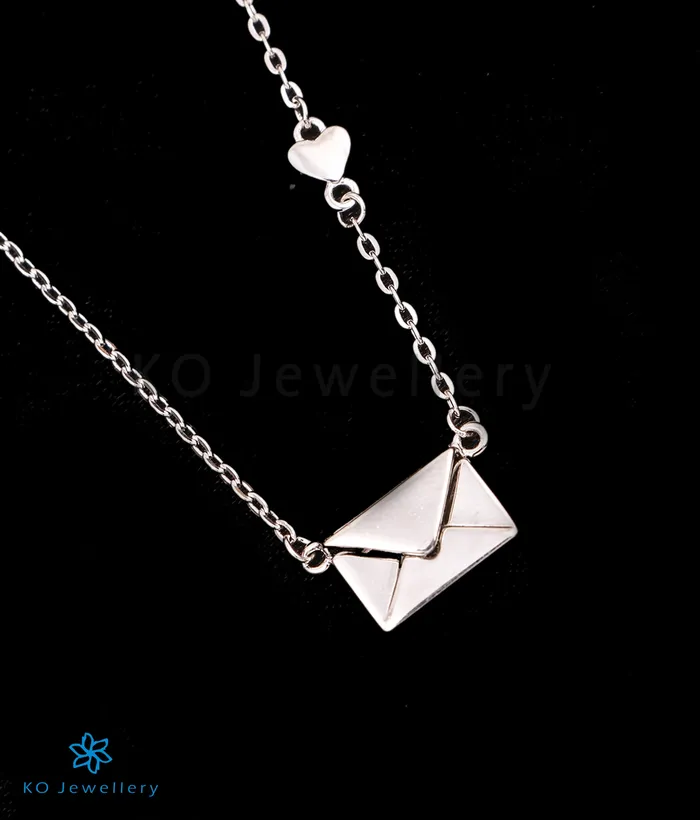 Imported Necklaces The Love Note Silver Necklace