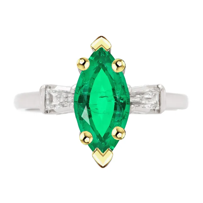 Marquise Green Emerald Ring Casual Womens Jewelry HarryChadEntcom Rings