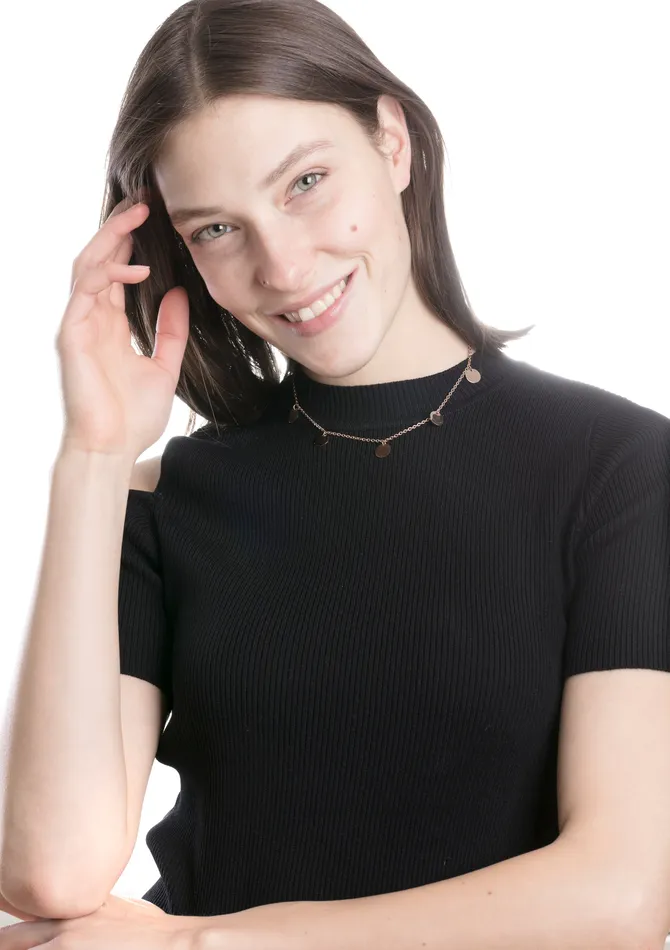 Necklaces Hey Happiness Happiness Circle Necklace Rose Gold