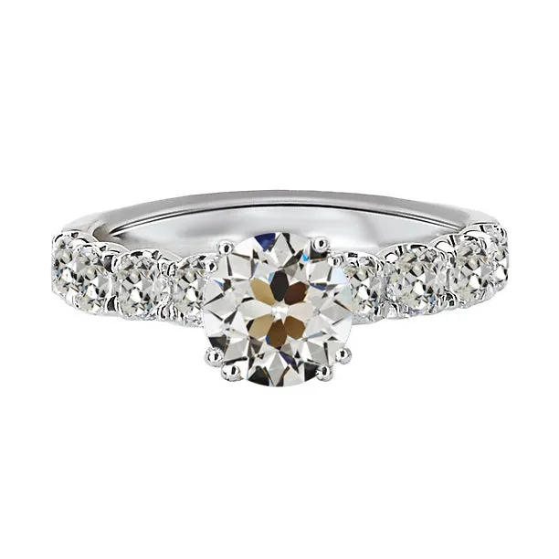 Old Cut Natural Earth Mined Diamond Ring Double Prong Set 6 Carats Ladies Jewelry HarryChadEntcom Rings