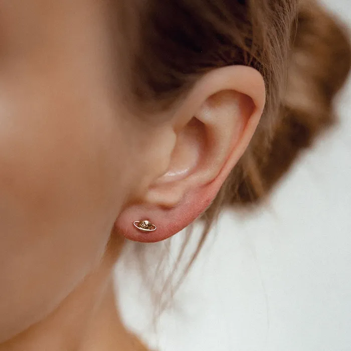 PreStyled Sets Hey Happiness Galactic Studs 9K Gold