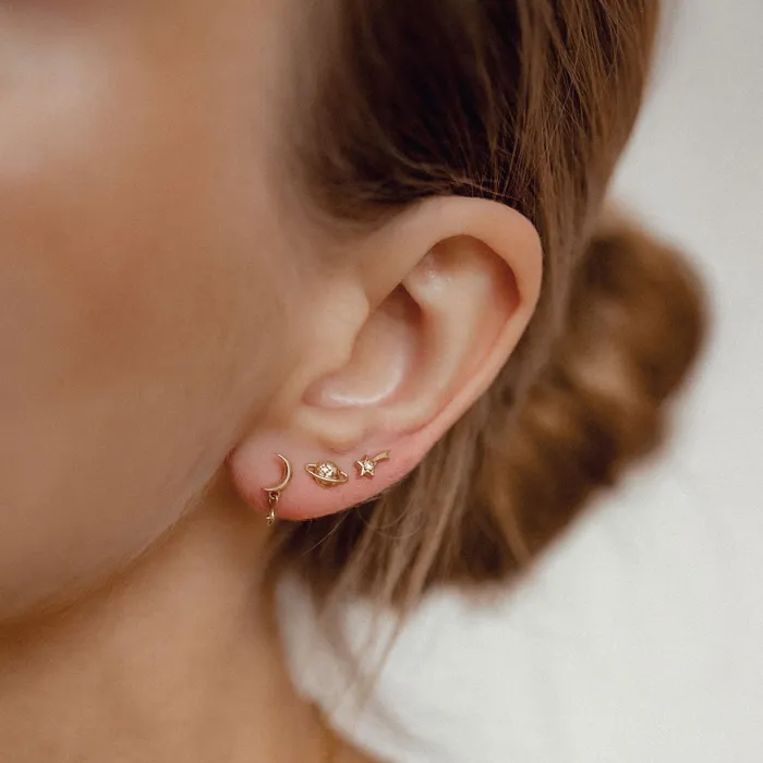 PreStyled Sets Hey Happiness Galactic Studs 9K Gold