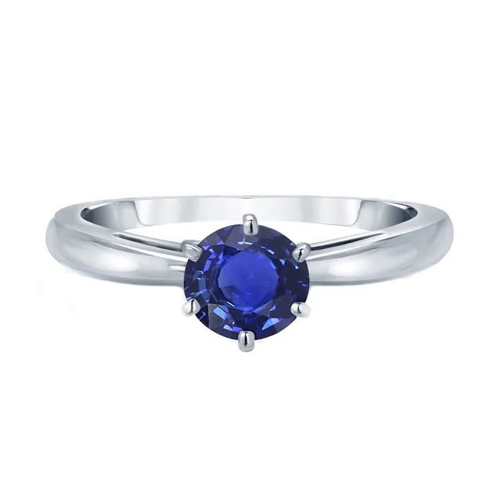 Rings HarryChadEntcom Ladies Gold Ring Blue Sapphire Solitaire 150 Carats Pinched Shank