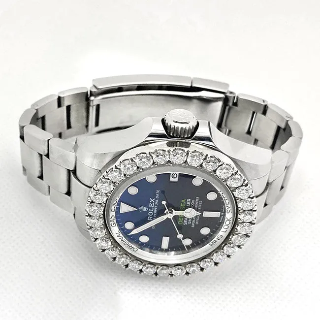 Watches HarryChadEntcom Rolex Deepsea SeaDweller 44mm Watch with 8 carats Diamond bezel