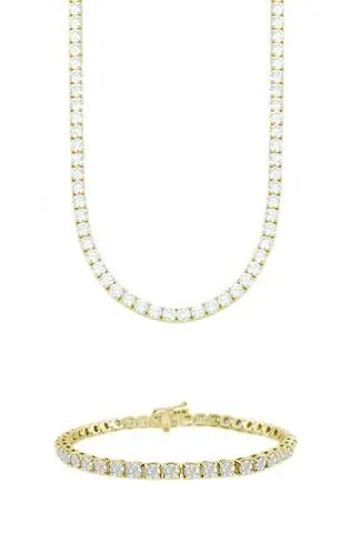 4MM DIAMOND TENNIS BUNDLE IN GOLD NEW apollo31gold PreStyled Sets