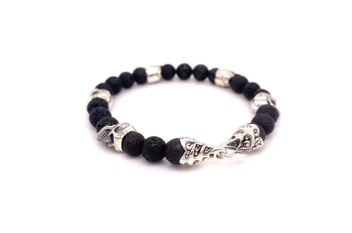Bracelets Samuel B Skulls And Lava Bracelet