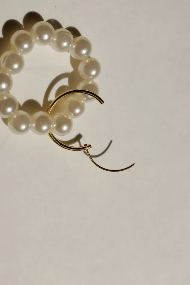 Earrings VINTAGE PEARL HOOP EARRINGS collectionno2