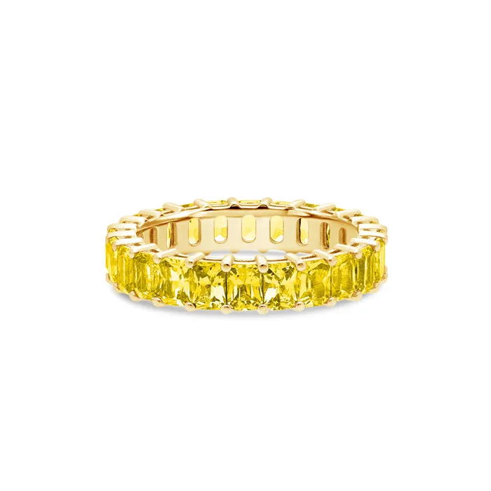 IF Co Luna Yellow Sapphire Eternity Ring Emerald Cut Rings IF Co Luna Yellow Sapphire Eternity Ring Emerald Cut Rings