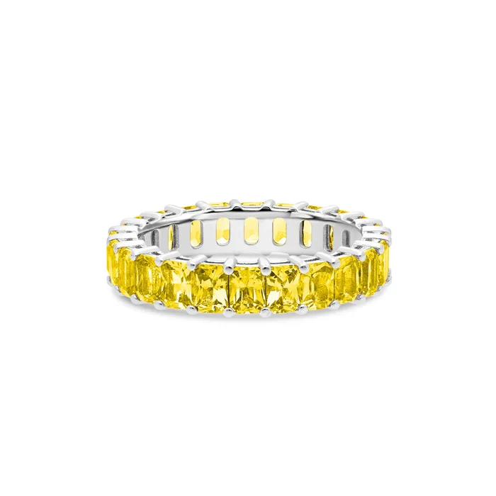 IF Co Luna Yellow Sapphire Eternity Ring Emerald Cut Rings IF Co Luna Yellow Sapphire Eternity Ring Emerald Cut Rings