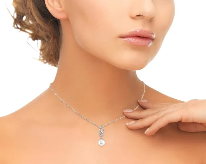 SPT Akoya Pearl Diamond Judy Pendant Necklaces