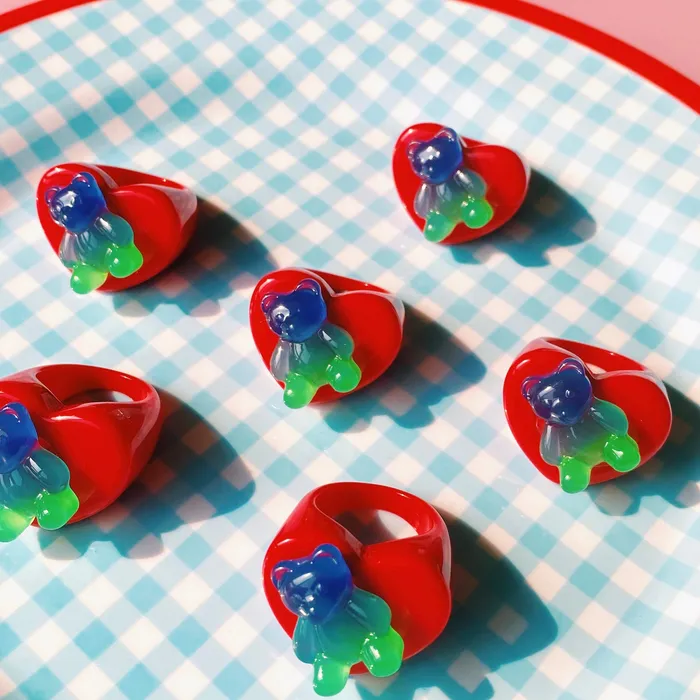 Sugar Gummy Ring in Cherry Puree shopsnackbreak Rings