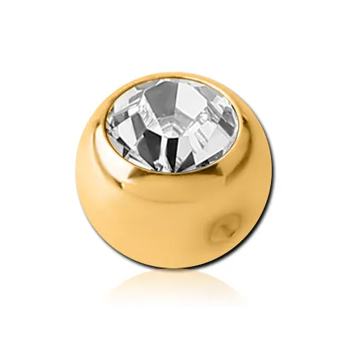 Tulsa Body Jewelry PreStyled Sets Replacement Gold CZ Bead