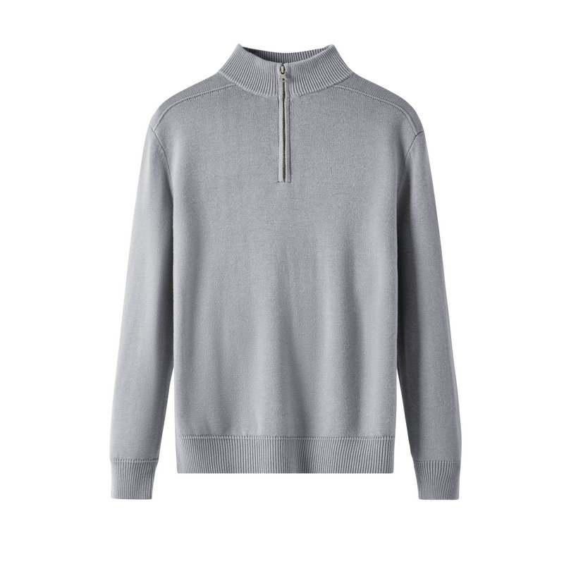 Mens Knitwear | Cashmere Lambswool Half Zip Knitwear Knitwear