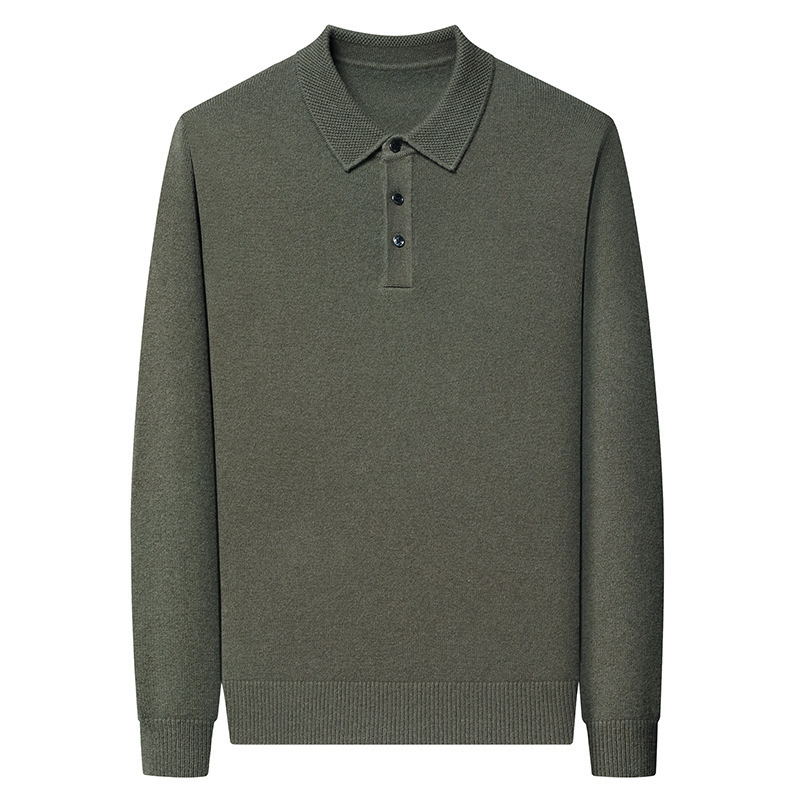 Mens Knitwear | Merino Silk Viscose Bi-Colour Polo Knitwear Knitwear