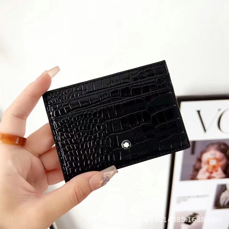 Womens Small Leather Goods | Shiny Stamped Crocodile Leather Classic Tf Multifunctional Wallet Accessories Small Leather Goods